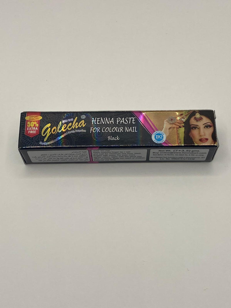 2x Nail Henna Mendi Mendhi Tube Golecha Original Eid Wedding Black