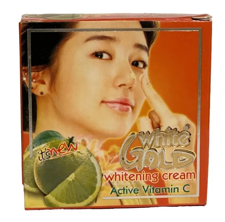 White Gold Whitening Beauty Cream Active Vitamin C Natural Glow Soft Smooth Skin Scented