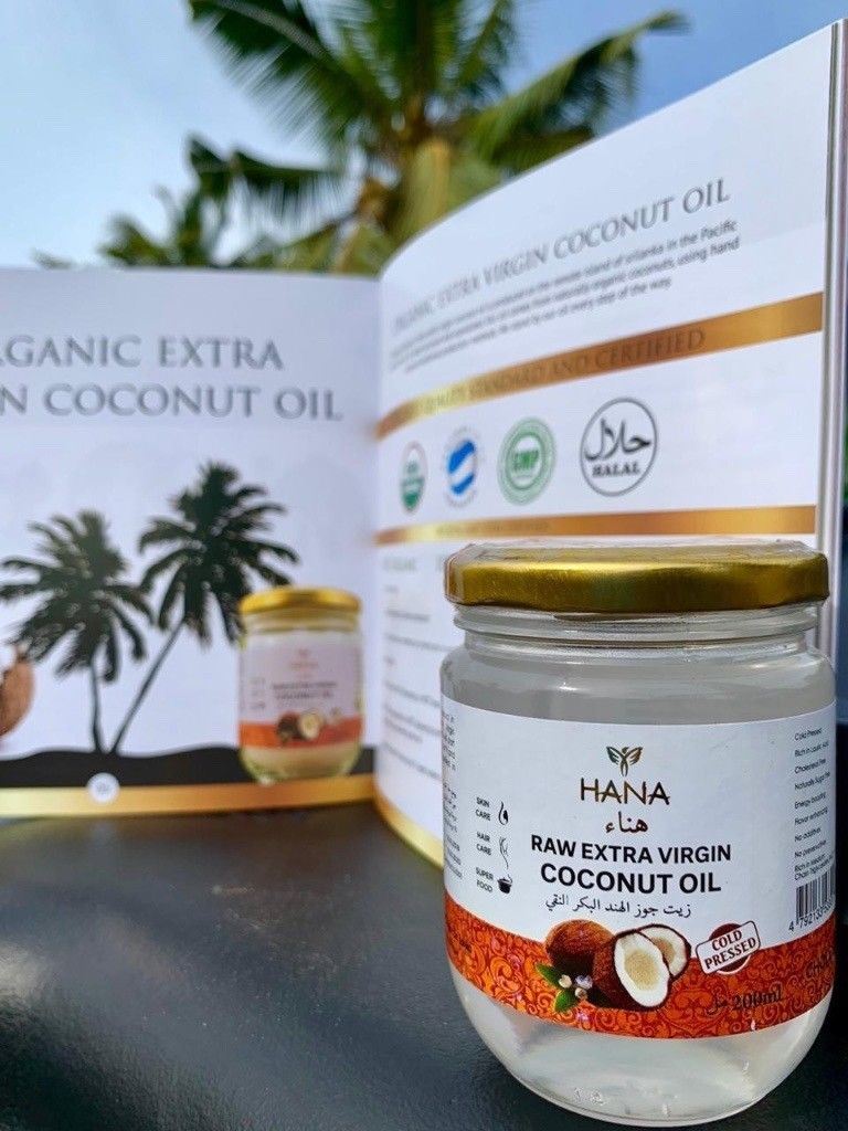 200ml RAW Extra Virgin Coconut Oil 100% Organic by Hana Natural Cooking