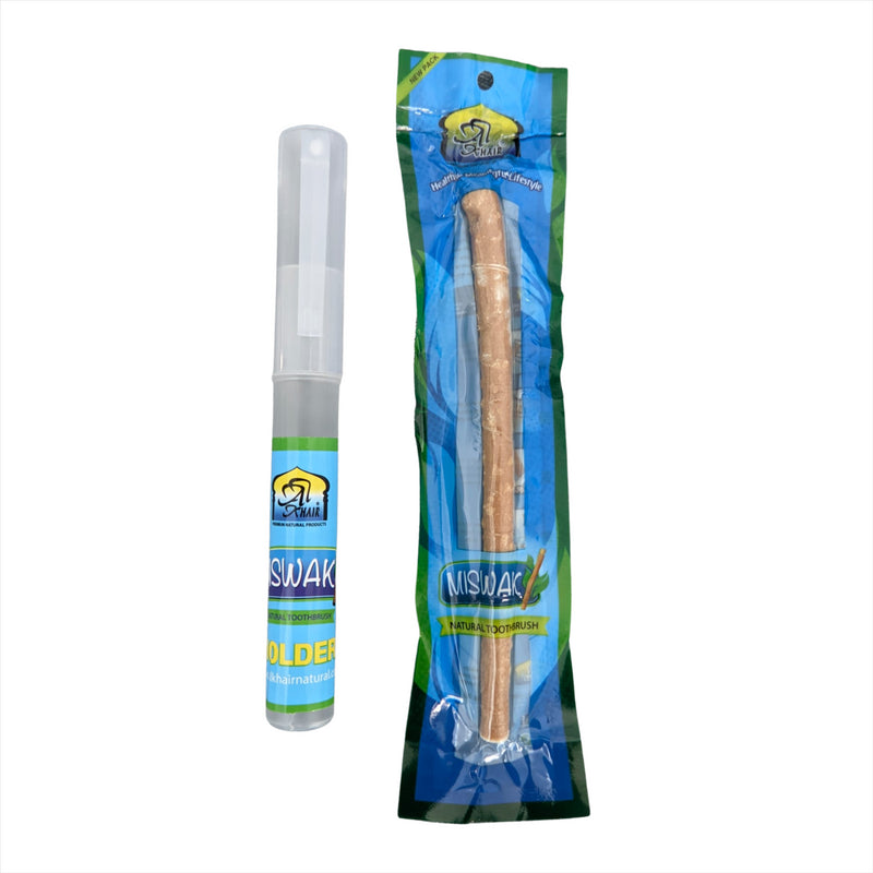 Miswak + Holder Miswaak Sewak Siwak Toothbrush Herbal Natural Peelu