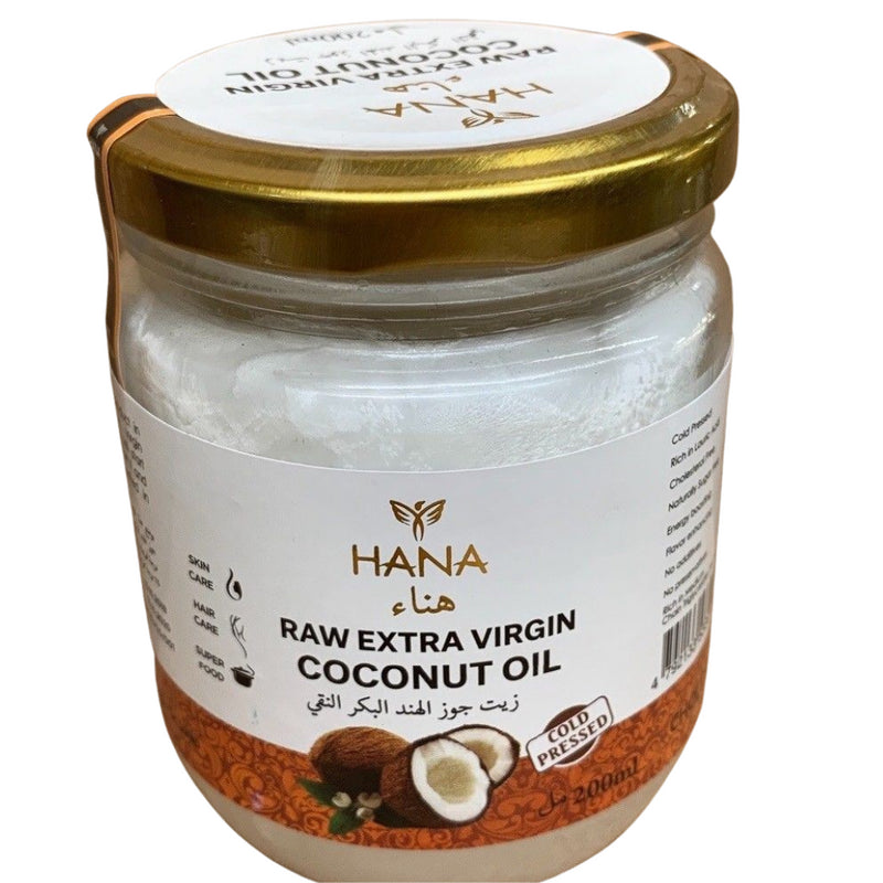 200ml RAW Extra Virgin Coconut Oil 100% Organic by Hana Natural Cooking