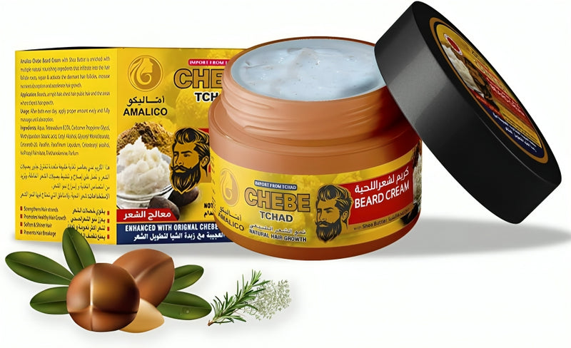 Amalico Chebe Tchad Olive Beard Cream Natural Hair Growth 45g