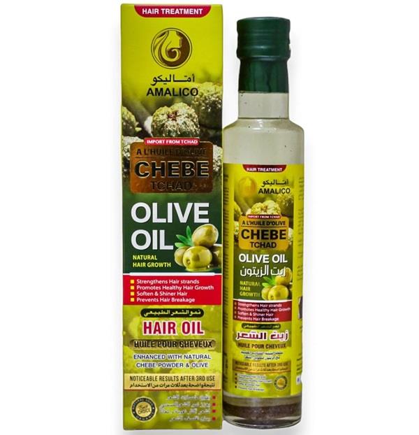 Natural Hair Growth Amalico Chebe Tchad Hair Oil Olive 250ml