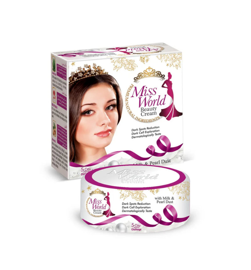 Miss World Beauty Cream With Milk & Pearl Dust Natural Glow Soft Smooth Skin