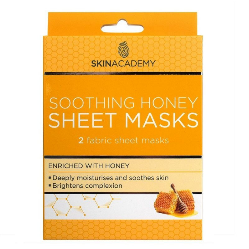 Soothing Honey Sheet Masks Skin Academy Moisturise Face Facial Skin Glow