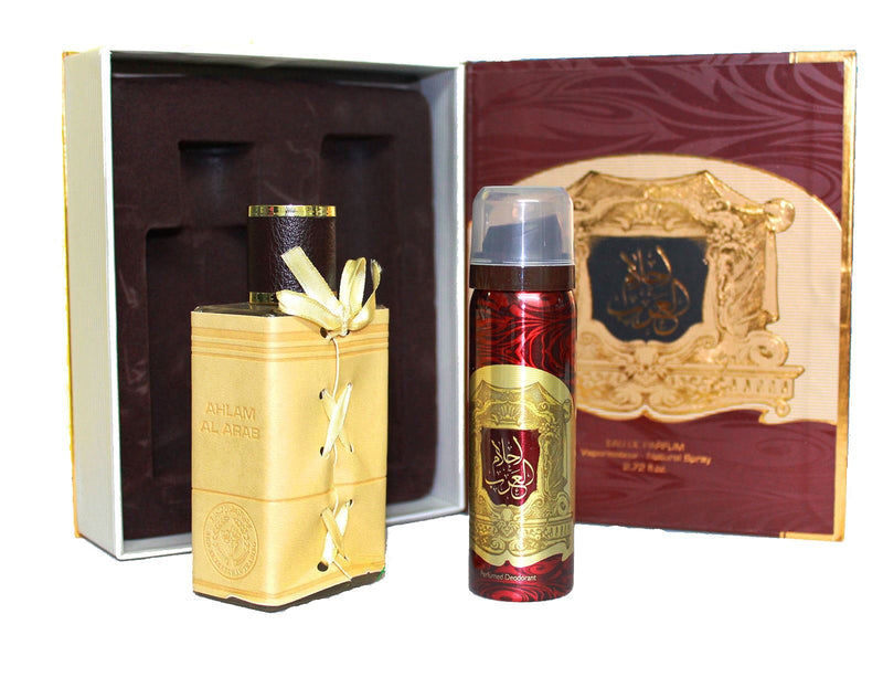 2 Piece | 80ml & 50ml | Ahlam Al Arab Perfume & Deodorant Boxed Pack Gift