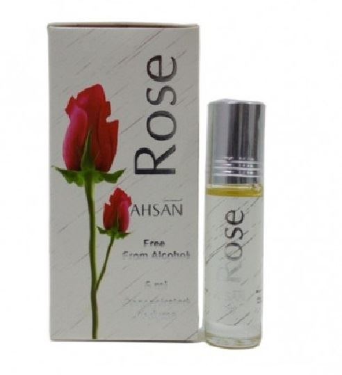 1x6ml Ahsan Rose Genuine Perfume Roll On Fragrance Alcohol Free Halal