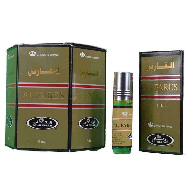 12x6ml Al Fares by Al Rehab Genuine Perfume Roll On Fragrance Alcohol Free Halal