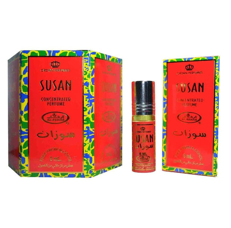 6x6ml Al Rehab Susan Genuine Perfume Roll on Fragrance Oil Alcohol Free Halal